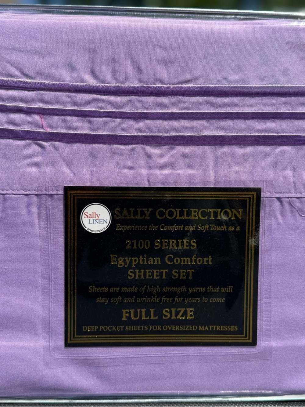 New Full size bed sheets set, 4PCS,deep pocket,Lavender color Egyptian Comfort